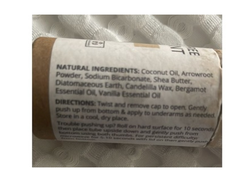 J & L Naturals Deodorant, Bergamot & Vanilla, 3.0 oz