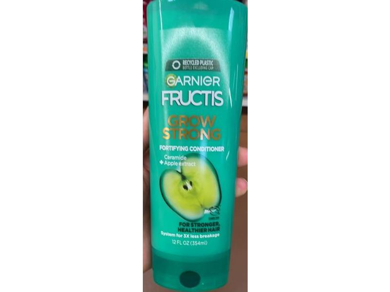 Garnier Fructis Grow Strong Conditioner, Ceramide + Apple Extract, 12 fl oz/354 mL