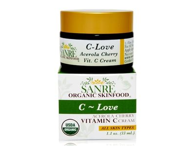 Sanre C-Love Vitamin C Cream, Acerola Cherry, 1.1 oz/33 mL