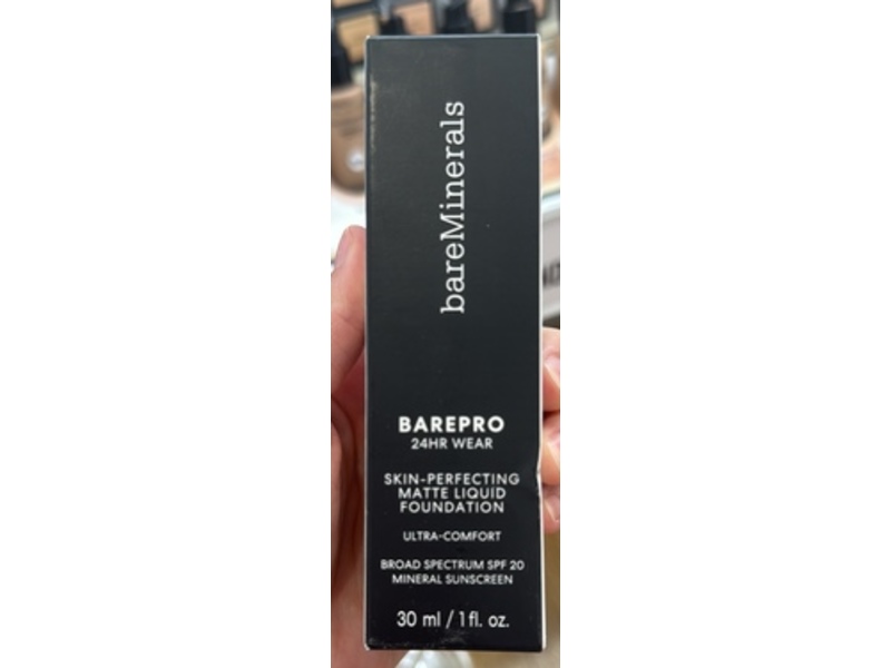 Bare Minerals Barepro Skin Perfecting Matte Liquid Foundation, SPF 20 PA ++, Medium Deep 46 Warm, 1 fl oz/30 mL
