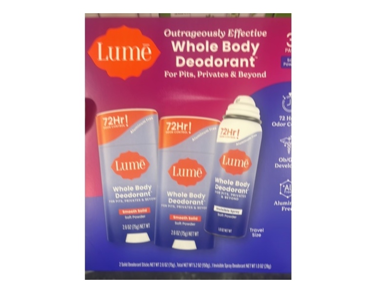 Lume Whole Body Smooth Solid & Invisible Spray Deodorant Set