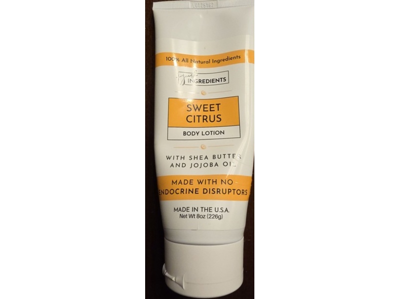 Just Ingredients Body Lotion, Sweet Citrus, 8 fl oz/226 g