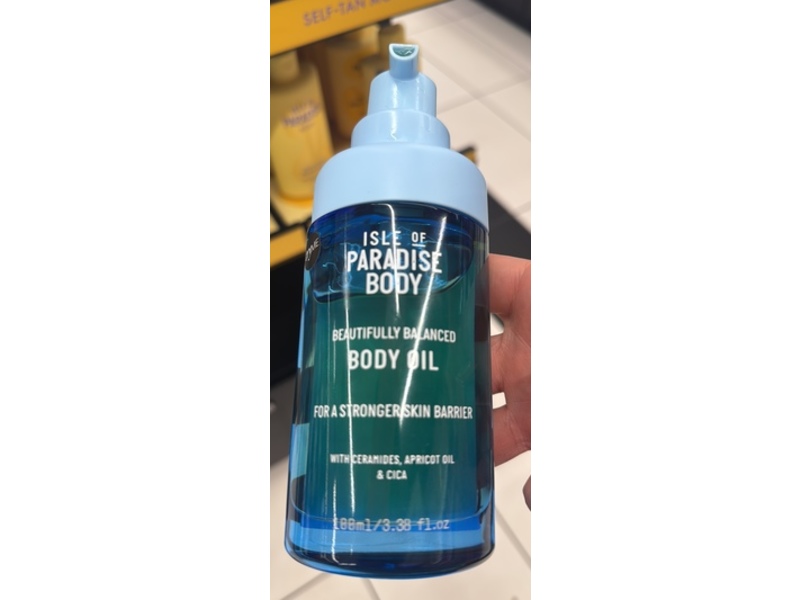 Isle Of Paradise Body Body Oil, Ceramides, Apricot Oil & Cica, 3.38 fl oz/100 mL