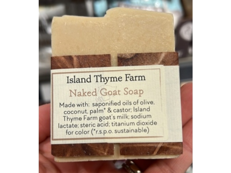 Island Thyme Naked Goat Soap, 4 oz