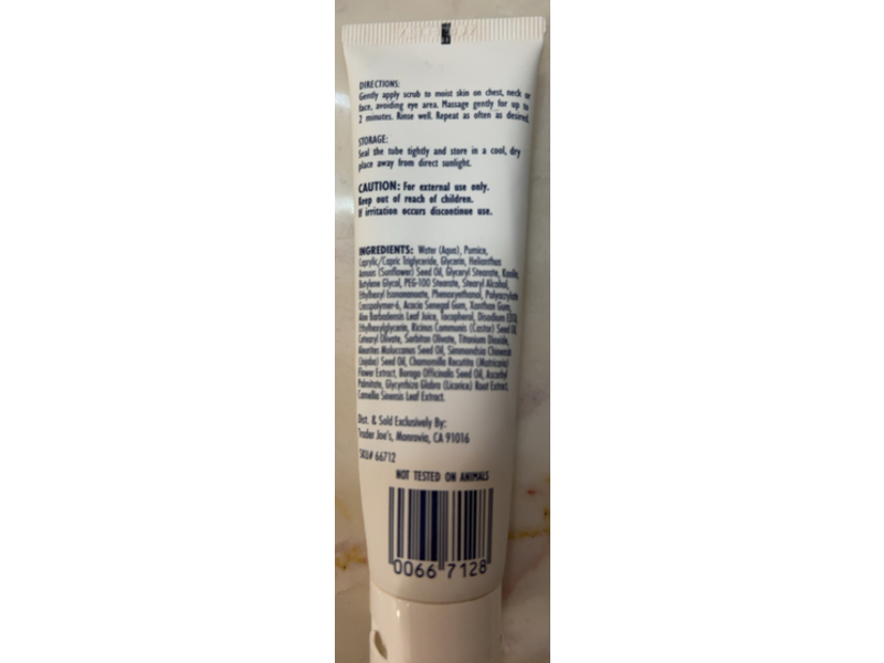 Trader Joe's Nourish Microdermabrasion Scrub Exfoliating Cream, 56 g