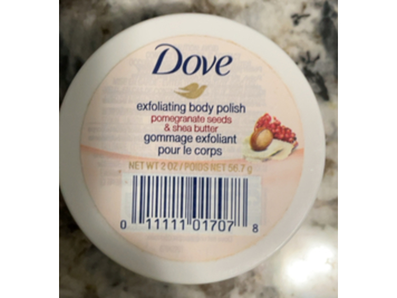 Dove Exfoliating Body Polish, Pomegranate Seeds & Shea Butter, 2 oz/56.7 g