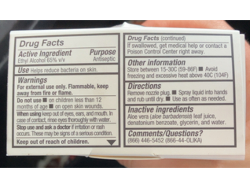 Olika Hydrating Hand Sanitizer, 0.6 fl oz/20 mL