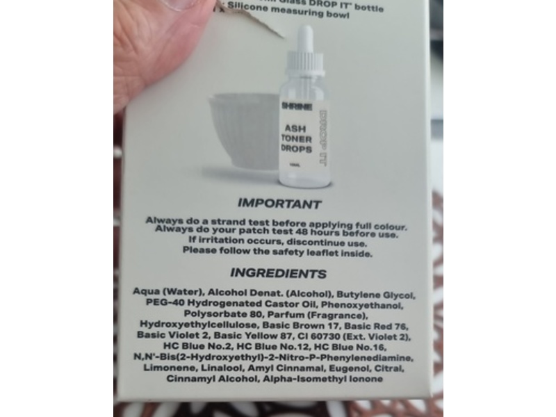 Shrine Drop It Toner Drops, Ash Blonde, 0.34 fl oz/10 mL