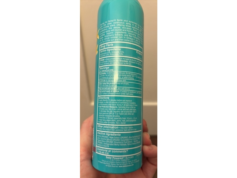 Coola Eco Lux Size Body Sunscreen Spray, Pina Colada SPF 30, 8 fl oz/236 mL