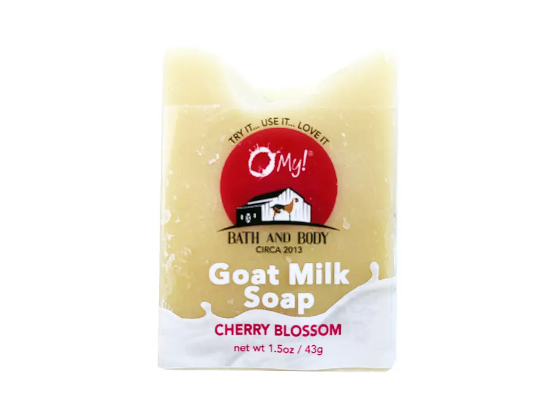 O My! Goat Milk Soap Bar, Cherry Blossom, 1.5 oz/43 g