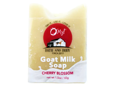 O My! Goat Milk Soap Bar, Cherry Blossom, 1.5 oz/43 g