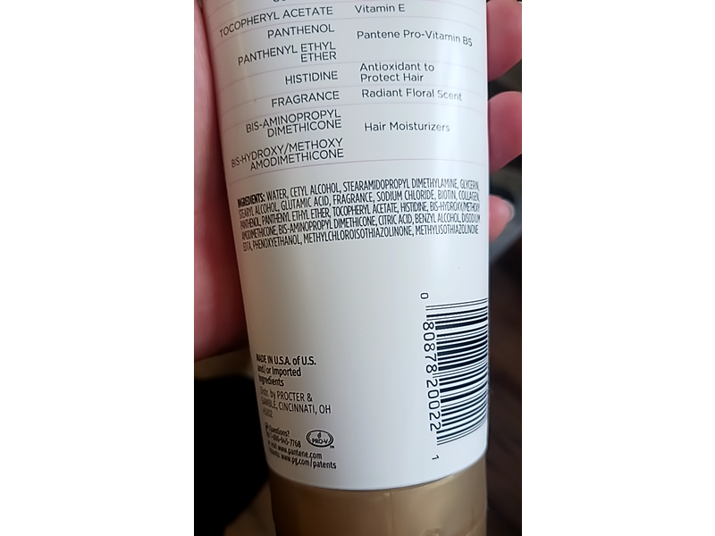 Pantene Infinite Lengths 1 Minute Miracle Conditioner, Biotin + Collagen, 10.9 fl oz/325 mL