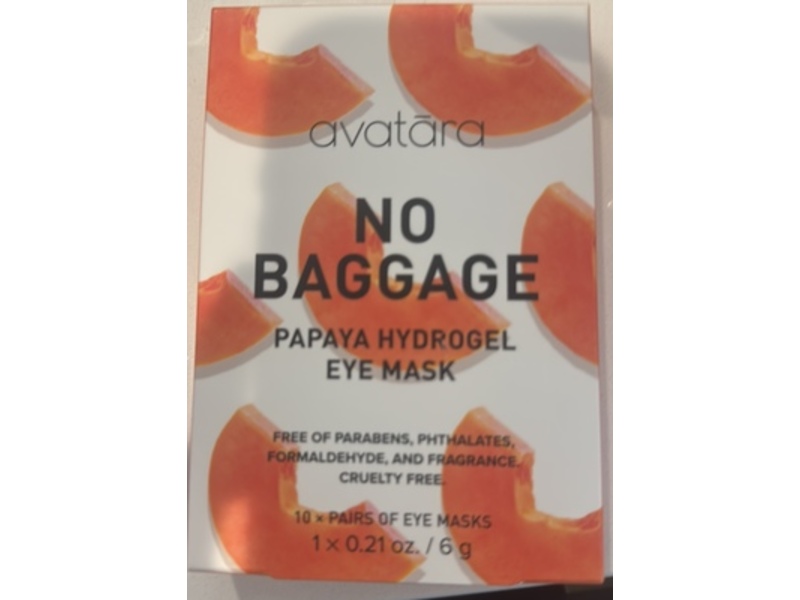Avatara No Baggage Eye Mask, Papaya Hydrogel, 0.21 fl oz/6 g