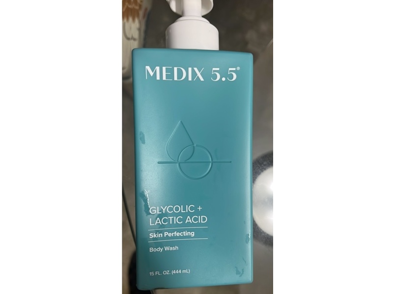 MEDIX 5.5 Skin Perfecting Body Wash, Glycolic Acid + Lactic Acid, 15 fl oz/444 mL