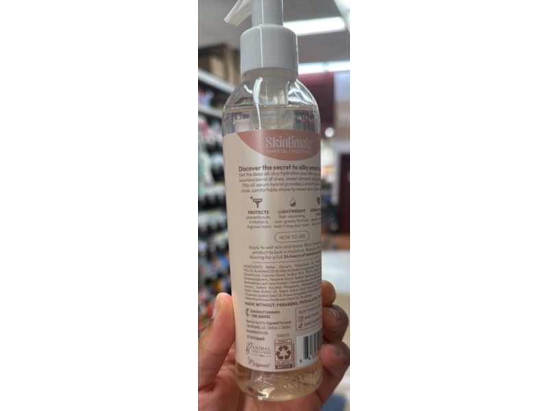 Skintimate 2-In-1 Shave Oil & Moisturizer, Coconut Bliss, Vitamin E + Aloe, 7.3 fl oz