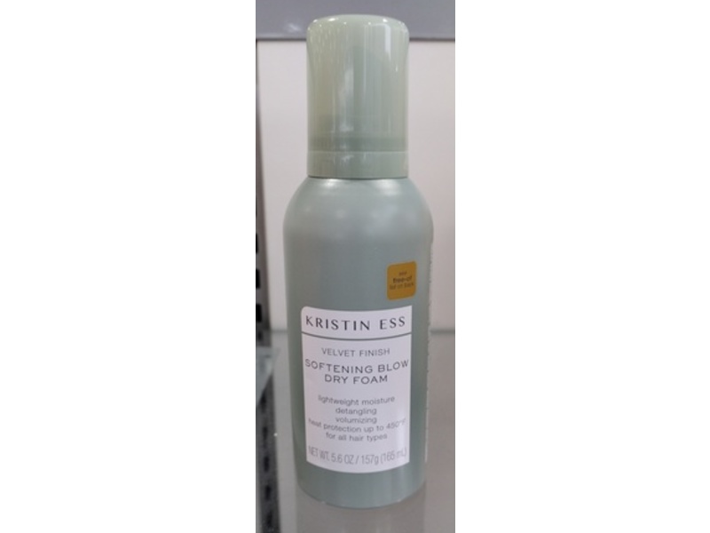Kristin Ess Velvet Finish Softening Blow Dry Foam, 5.6 oz/165 mL