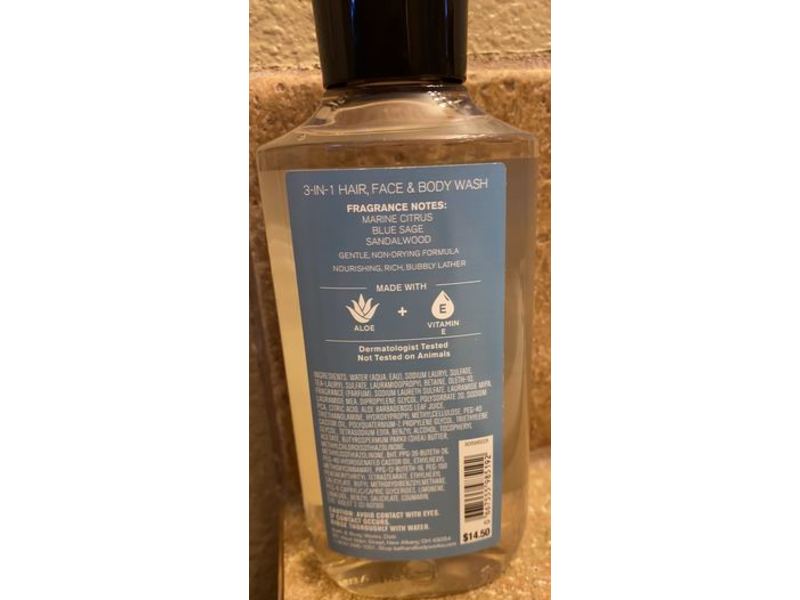Bath & Body Works Clean Slate 3-In-1 Hair Face & Body Wash, 10 fl oz/295 mL