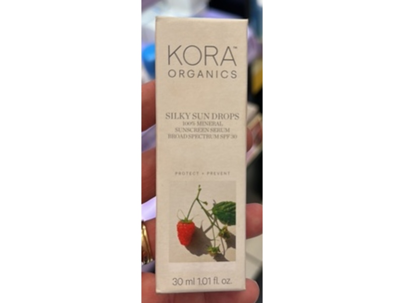 Kora Organics Silky Sun Drops Sunscreen Serum, SPF 30, 1.01 fl oz/30 mL