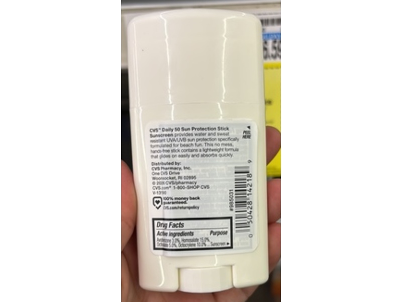 CVS Daily 50 Face & Body Stick Sunscreen, SPF 50, 1.5 oz/43 g