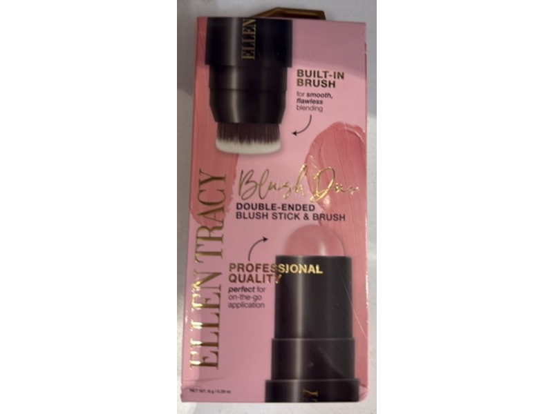 Ellen Tracy Blush Duo Double-Ended Blush Stick & Brush, 0.28 oz/8 g
