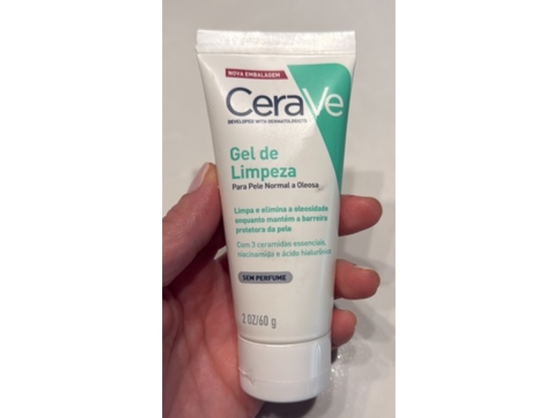 CeraVe Facial Cleanser, Normal To Oily Skin, 2 oz/60 g
