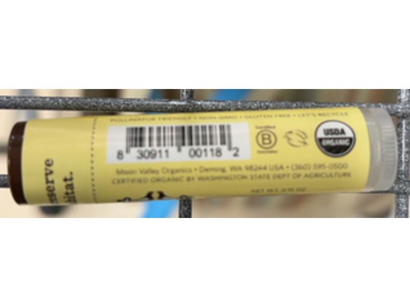 Moon Valley Organics Beeswax Lip Balm, Velvety Vanilla, 0.15 oz/4.25 g, Pack Of 3