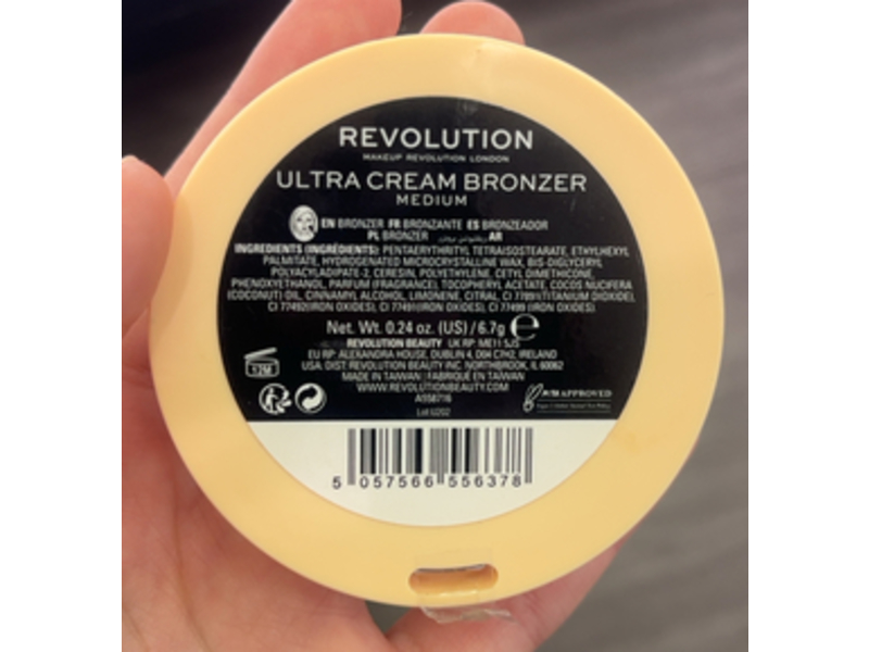 Revolution Ultra Makeup Cream Bronzer, Medium, 0.24 oz/6.7 g
