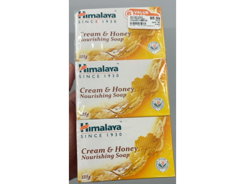 Himalaya Nourishing Soap, Honey & Cream, 125 g, Pack Of 3