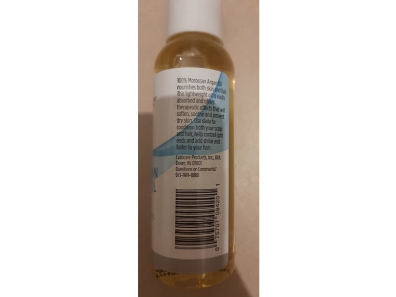 Cococare 100% Moroccan Argan Oil, 2 fl oz/60 mL