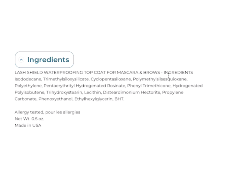 Mommy Makeup Lash Shield Waterproofing Top Coat for Mascara & Brows, 0.35 oz/10 g