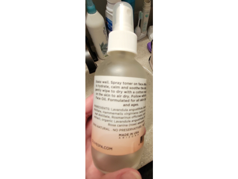 Olivespa Hydrating Face Toner, Witch Hazel + Lavender, 4 fl oz