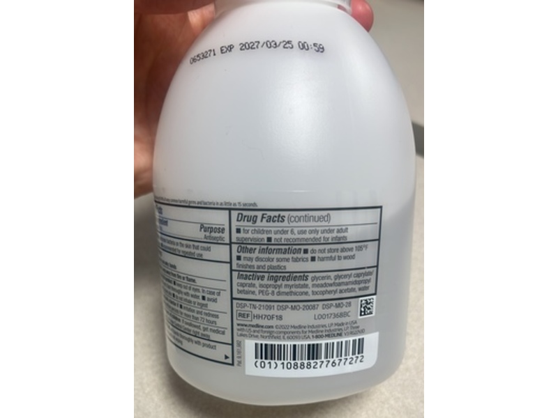 Medline Spectrum Advanced Foaming Hand Sanitizer, 18 fl oz/532 mL