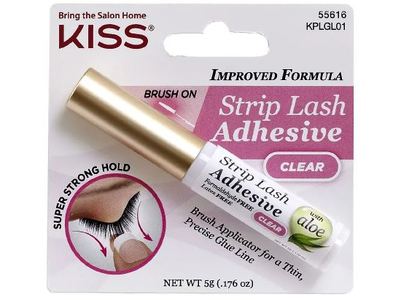 Kiss Strip Lash Eyelash Adhesive, Clear, 0.176 oz