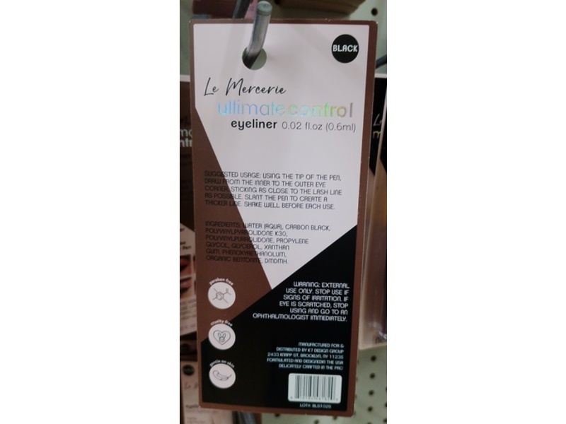 Le Mercerie Ultimate Control Eyeliner, Black, 0.02 fl oz/0.6 mL