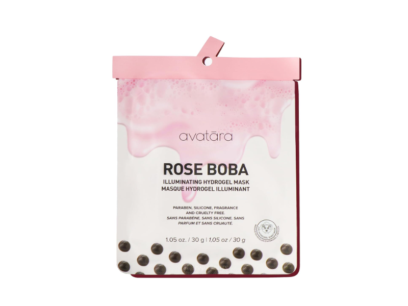 Avatara Illuminating Hydrogel Mask, Rose Boba, 1.05 oz/30 g