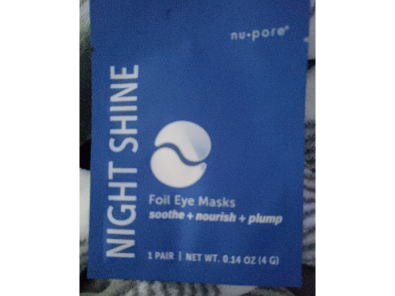 Nu.Pore Night Shine Foil Eye Masks, 0.14 oz/4 g, 1 Pair