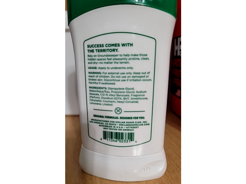 Grounds Keeper Deodorant, Bergamot & White Musk, 2.7 oz/76 g