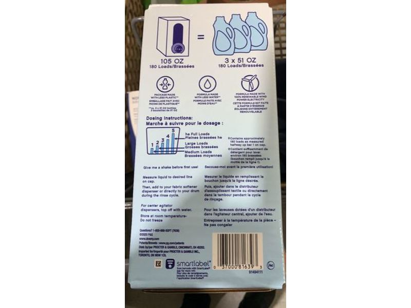 Downy Eco-Box Ultra Concentrated Laundry Fabric Conditioner, Free & Gentle, 180 Loads