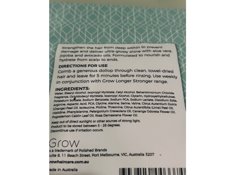 Grow Longer Stronger Anti Breakage Hair Mask, 1.52 fl oz/45 mL