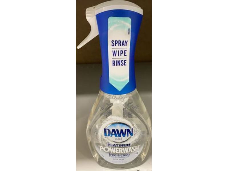 Dawn Ultra Platinum Powerwash Dish Spray, Free & Clear, 16 fl oz/473 mL