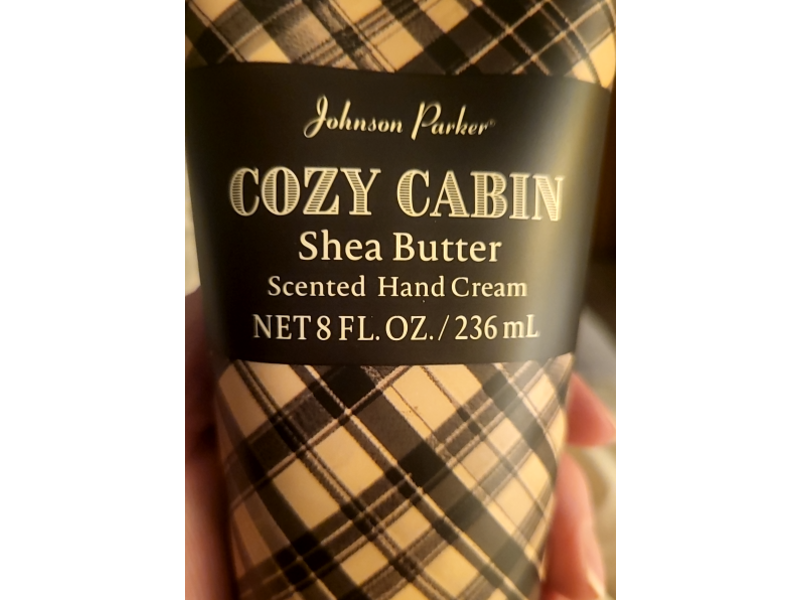 Johnson Parker Shea Butter Scented Hand Cream, Cozy Cabin, 8 fl oz/236 mL