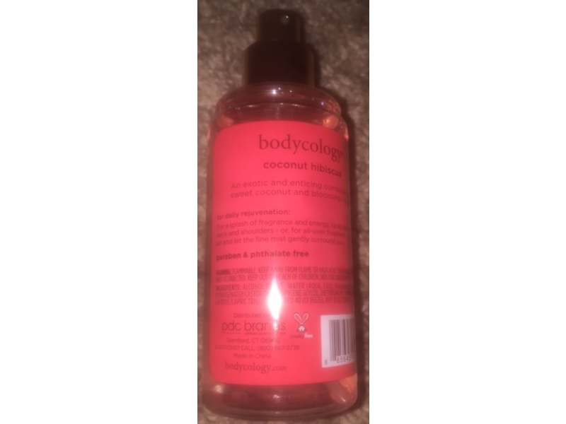 Bodycology Fragrance Mist, Coconut Hibiscus, 2.7 fl oz/80 mL