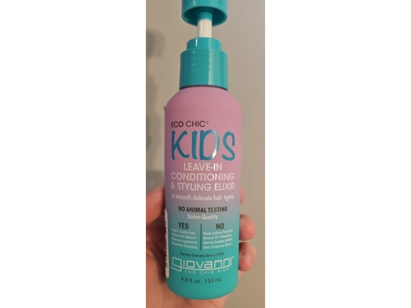Giovanni Eco Chic Kids Leave-In Conditioning & Styling Elixir, 4.5 fl oz/133 mL