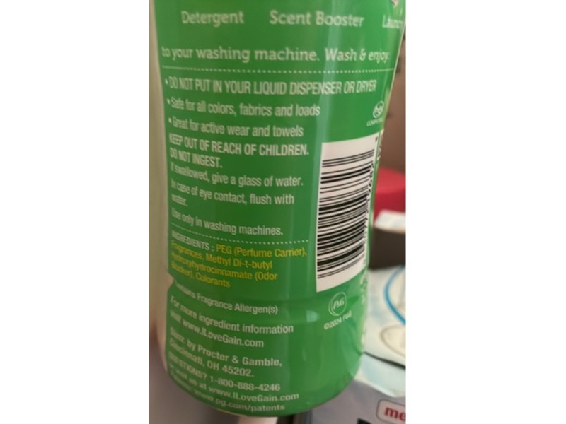 Gain Tango In-Wash Scent Booster, Strawberry + Shea Scent, 10.7 oz/303 g