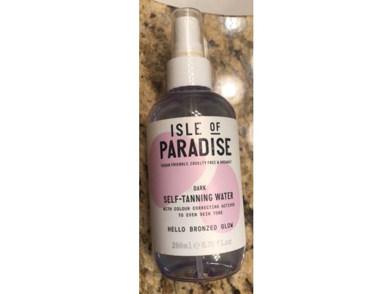Isle Of Paradise Dark Self-Tanning Water, Hello Bronzed Glow, 6.76 fl oz/200 mL