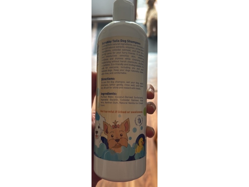Scrubby Tails Dog Shampoo, Oatmeal & Aloe Vanilla Ice Cream, 16 fl oz/473 mL