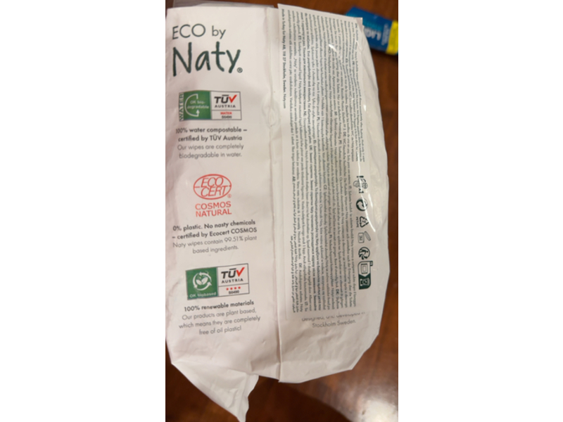 Eco By Naty Flushable Wipes, 56 Count