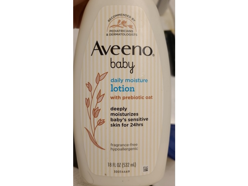 Aveeno Baby Daily Moisture Lotion, Prebiotic Oat, 18 fl oz/532 mL