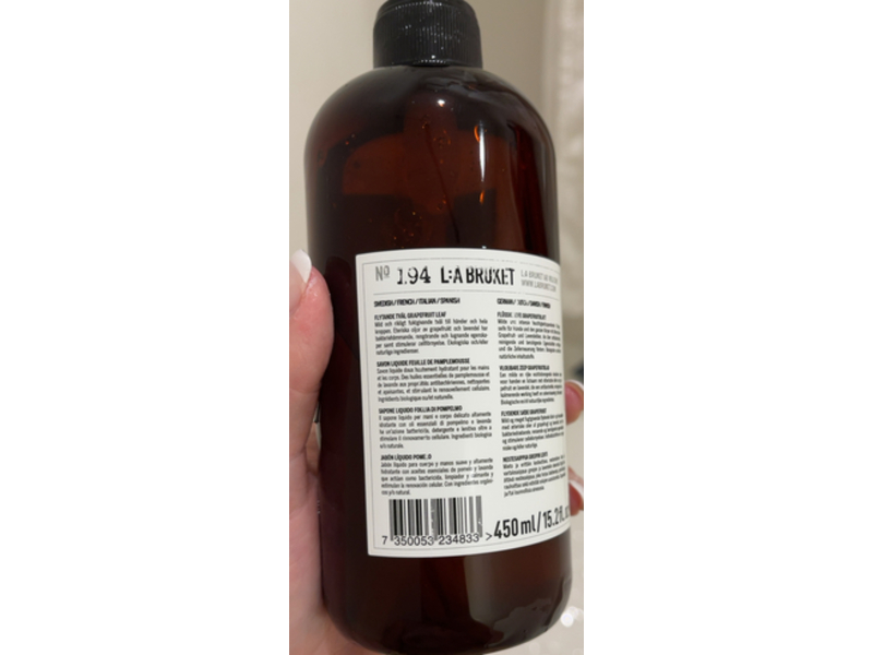 L:a Bruket Hand & Body Wash, No. 194, Grapefruit Leaf, 15.2 fl oz/450 mL