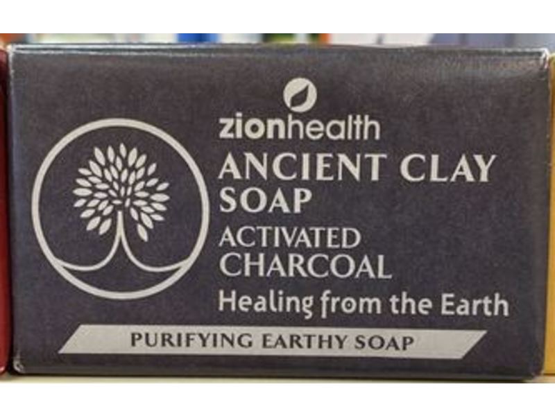 Zion Health Ancient Clay Soap, Activated Charcoal, 6 oz/170 g
